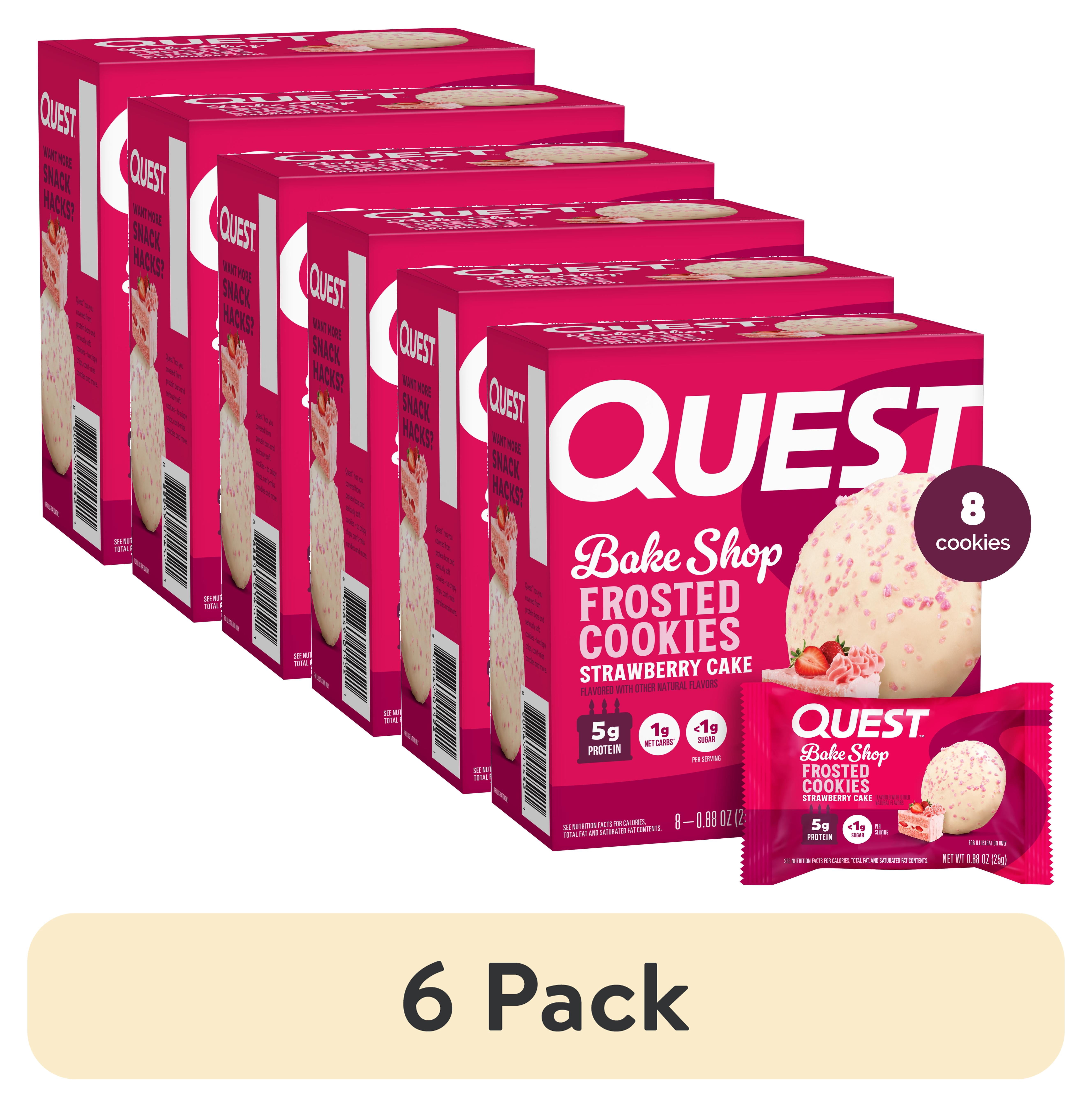 (6 pack) Quest Frosted Protein Cookie, Strawberry Cake Flavored, 8 Count