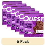 (6 pack) Quest Soft & Chewy Protein Cookie, High Protein, Double Chocolate Chip, 4 Count