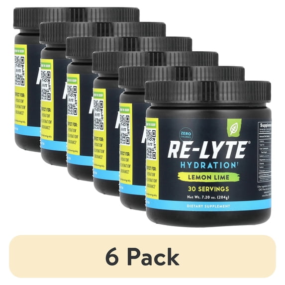 (6 pack) Redmond Re-Lyte Hydration Drink Mix Lemon Lime 6.88oz