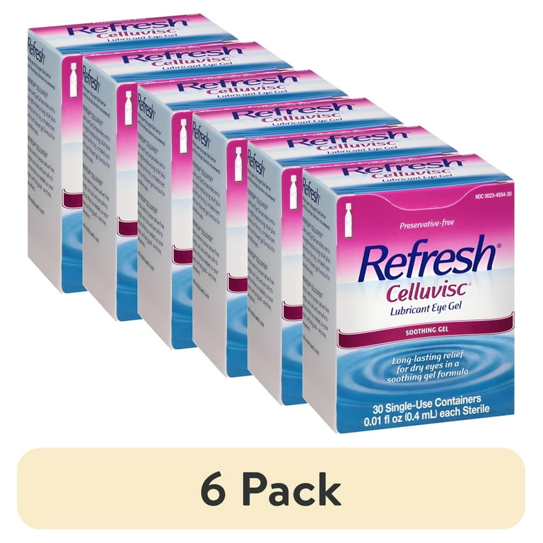 celluvisc lubricant eye gel (6 pack) REFRESH CELLUVISC Lubricant Eye Gel Single-Use Containers 30 ea