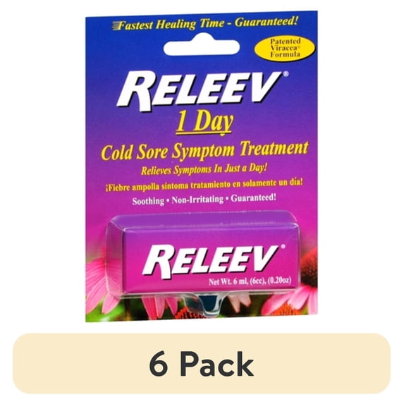 (6 pack) RELEEV 1 Day Cold Sore Treatment 6 mL