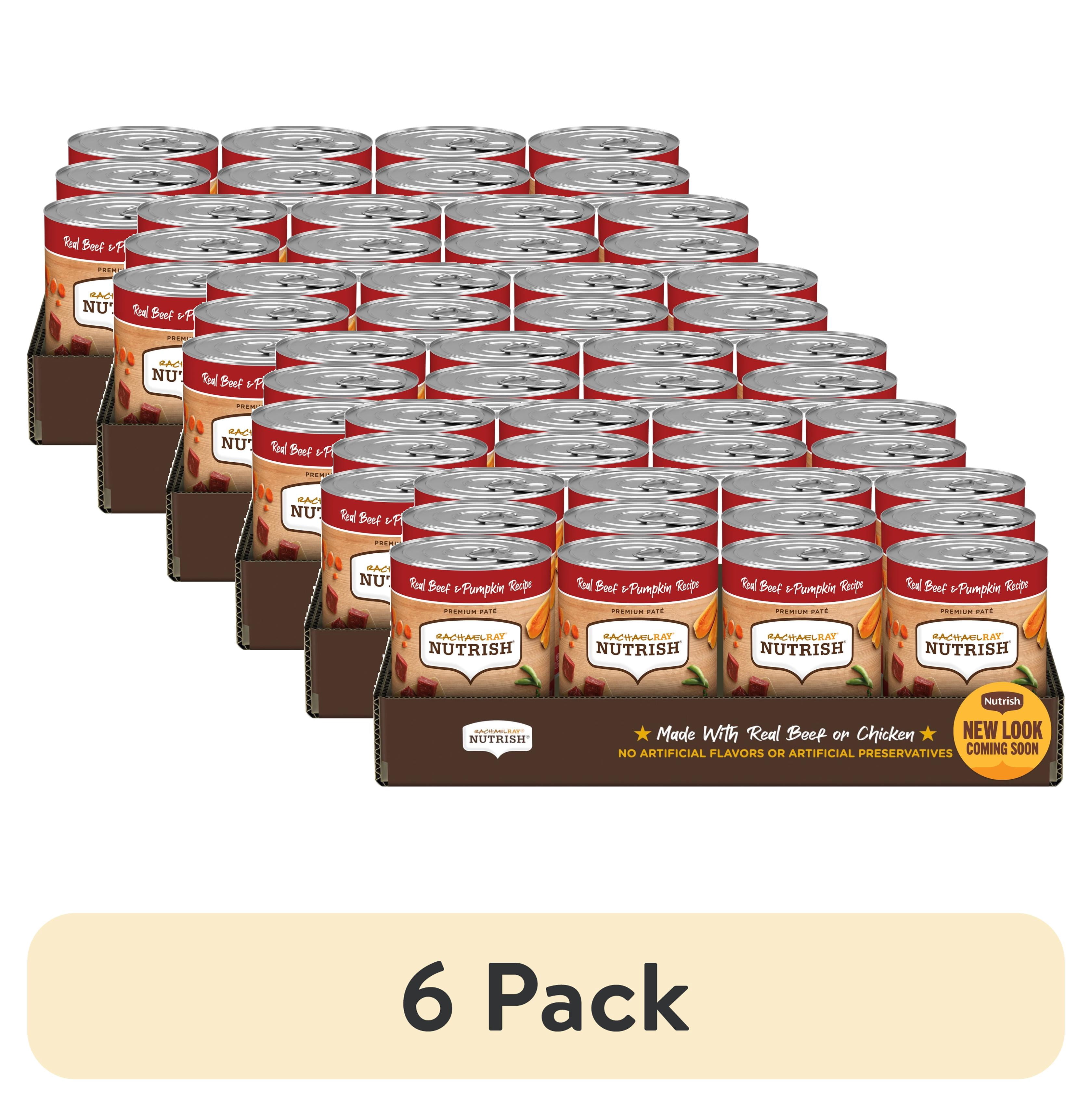 (6 pack) Rachael Ray Nutrish Premium Paté Real Beef & Pumpkin Recipe Wet Dog Food, 13 oz. Can, 12 Count