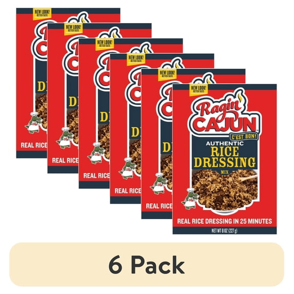 (6 pack) Ragin' Cajun Authentic Rice Dressing 8oz with Original Spices