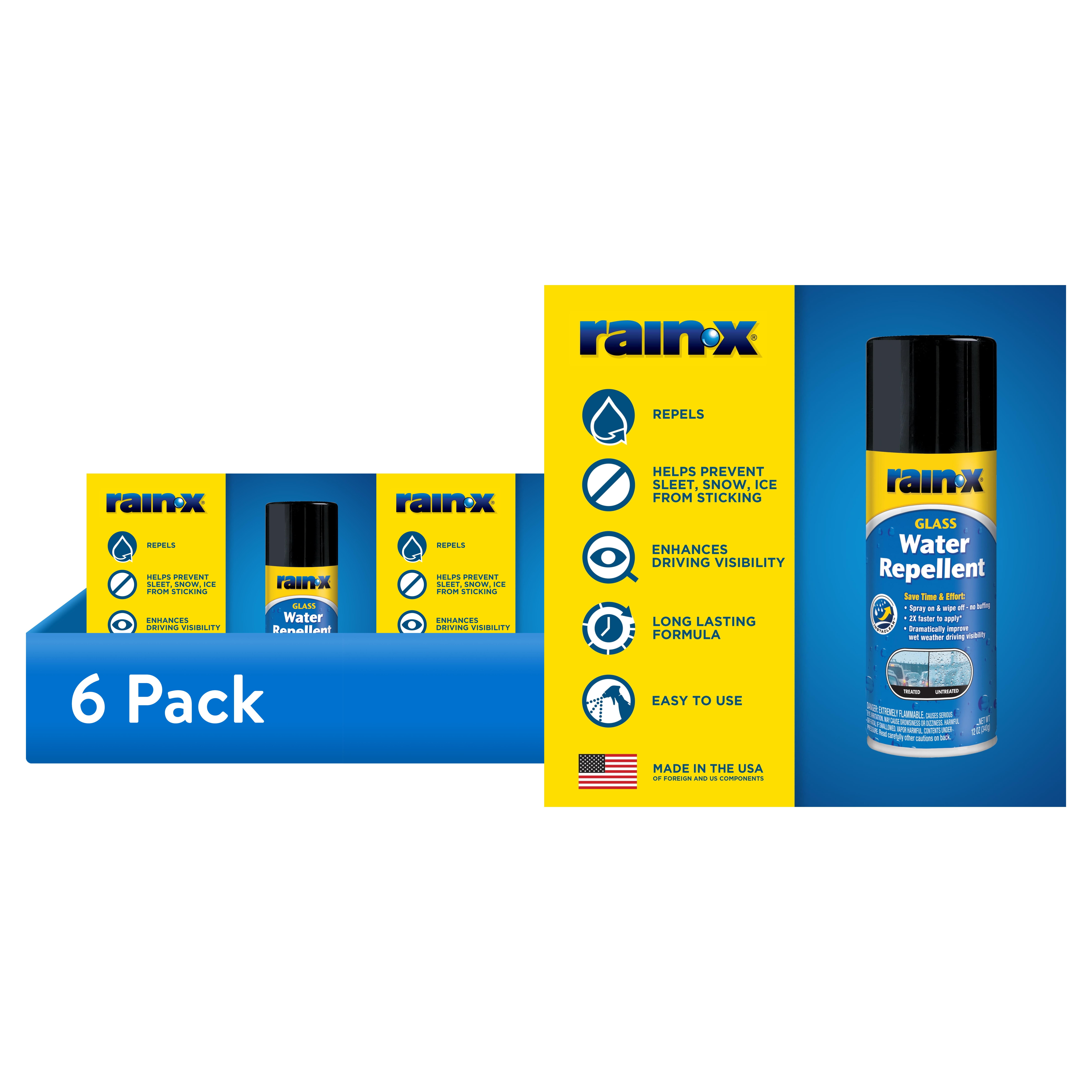 (6 pack) Rain-x Original Glass Water-Repellent Aerosol 12 oz. - 630168