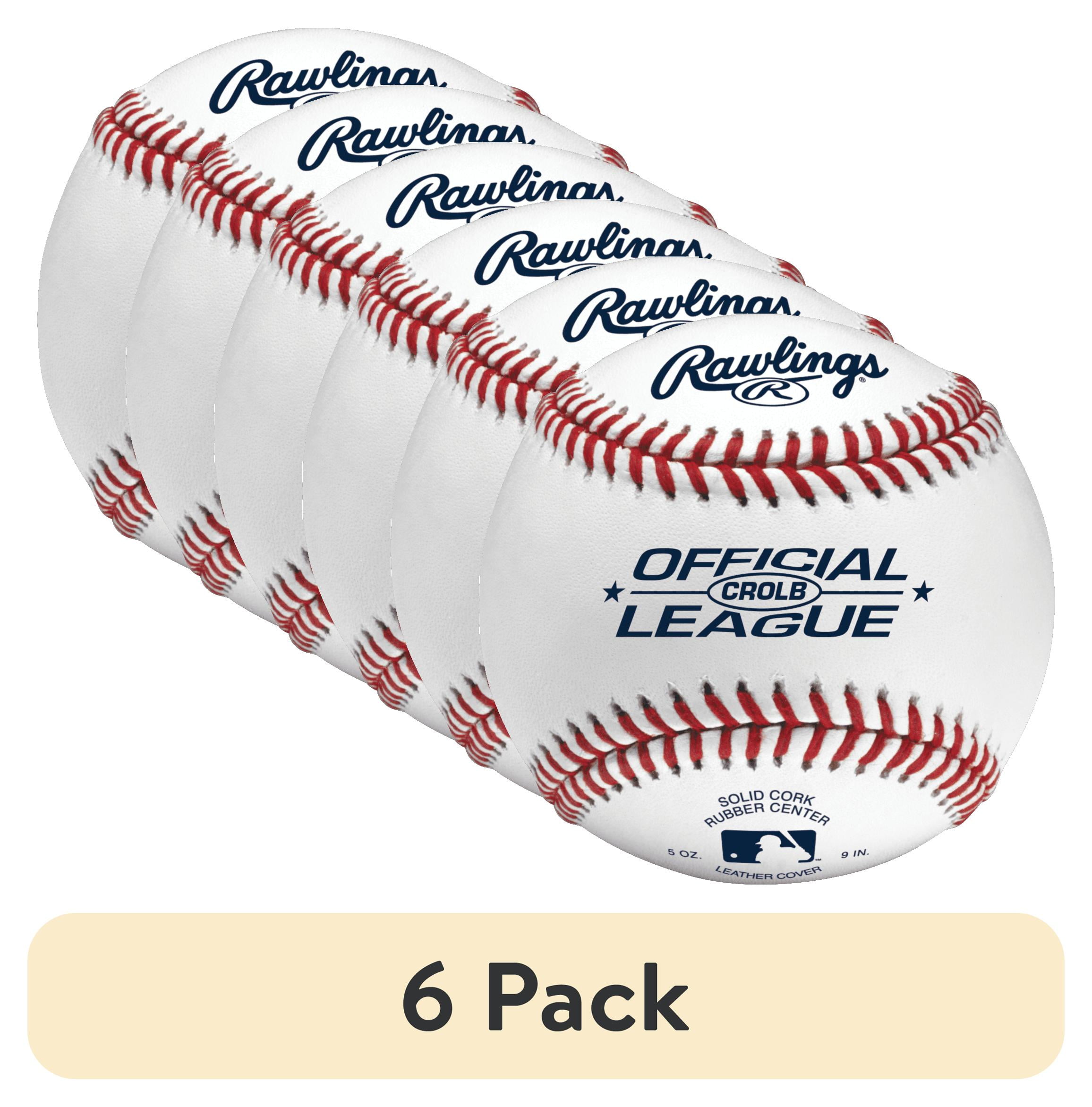 Rawlings 10U Youth Practice Baseball, Official Size, Leather Cover