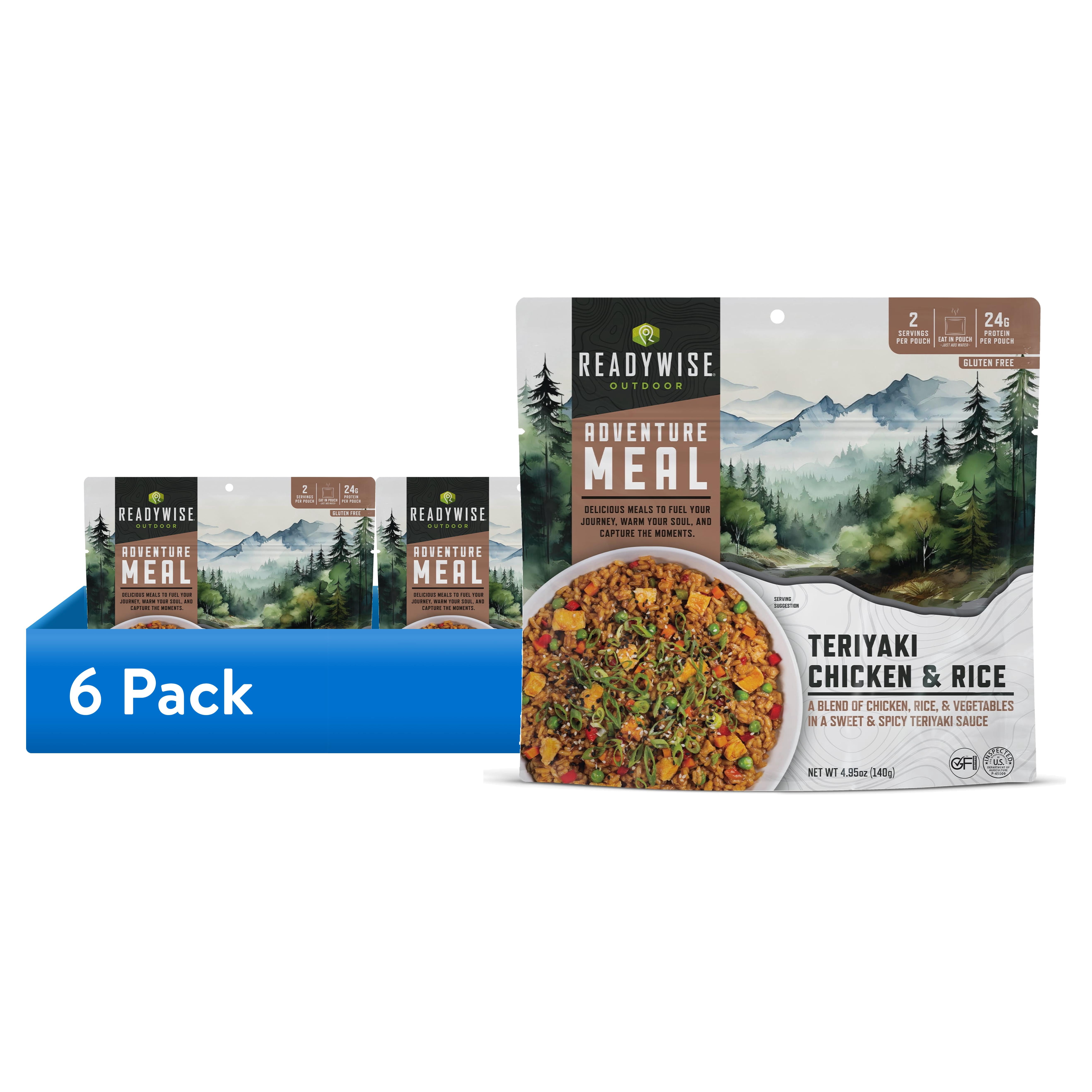 (6 pack) ReadyWise Camping Meal Teriyaki Chicken & Rice