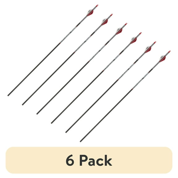 (6 pack) Realtree Edge 29" High Strength Carbon Arrow, Black