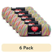 (6 pack) Red Heart Super Saver® Pooling™ 4 Medium Acrylic Yarn, Papaya 5oz/141g, 236 Yards