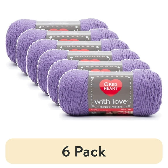 (6 pack) Red Heart With Love Yarn-Lilac