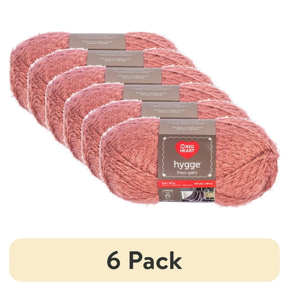 (6 pack) Red Heart Hygge Yarn 8oz-Rust
