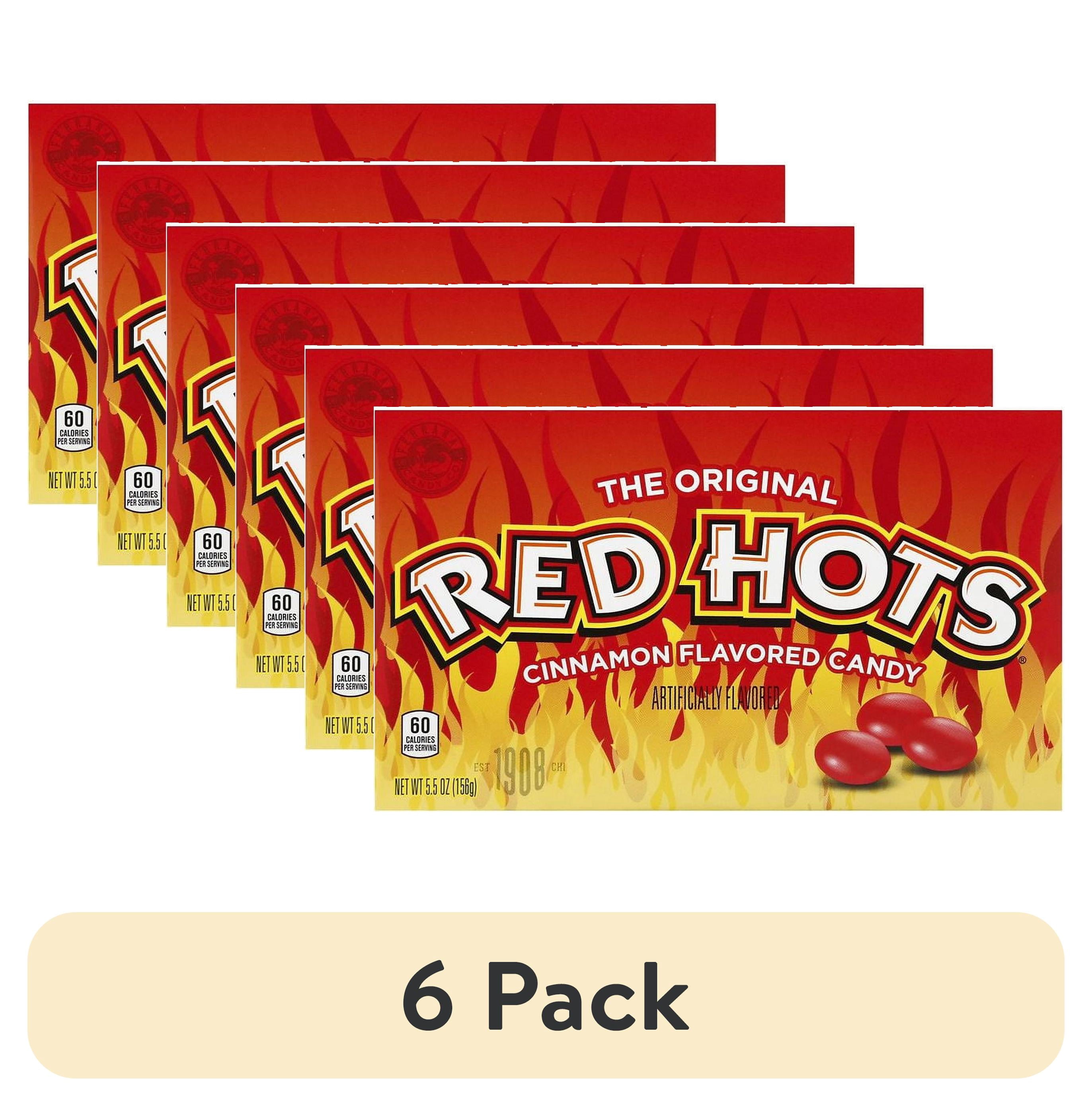 (6 pack) Red Hots Candy Theater Box Cinnamon 5.5 oz