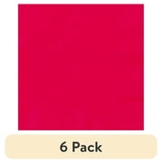 (6 pack) 24CT 6.5IN x 6.5IN Red Disposable Paper Napkins by Way To Celebrate