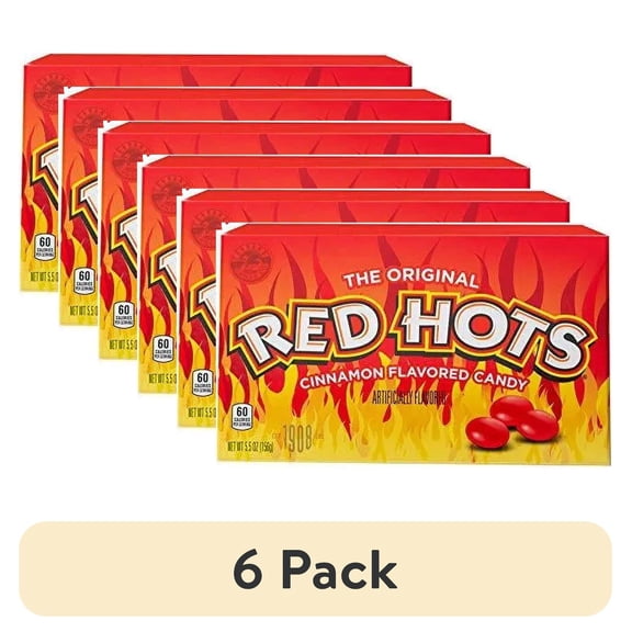 (6 pack) RedHots Original Cinnamon Candy, 5.5 Ounce