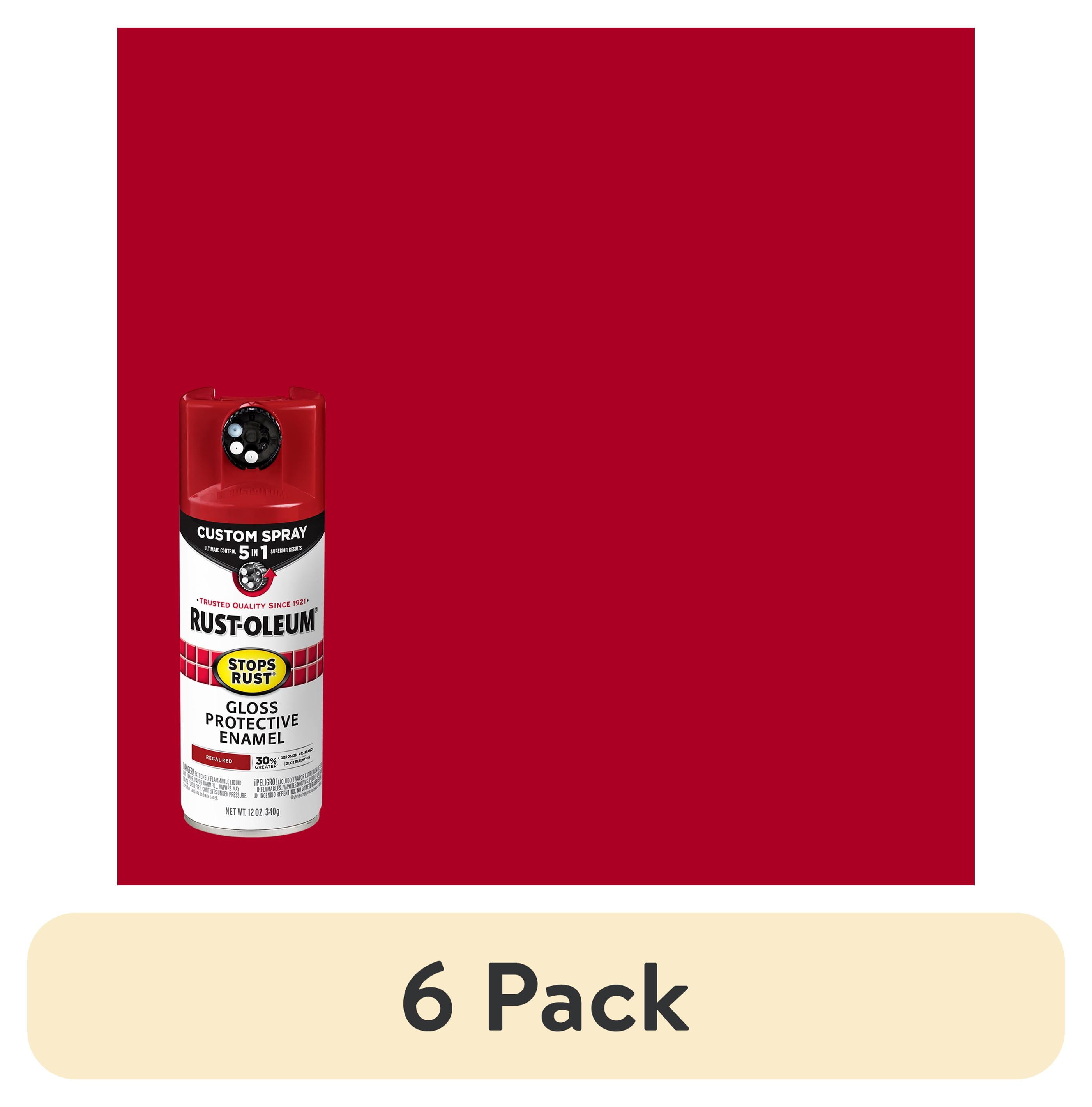 (6 pack) Regal Red, Rust-Oleum Stops Rust Custom Sprays 5 in 1 Gloss ...
