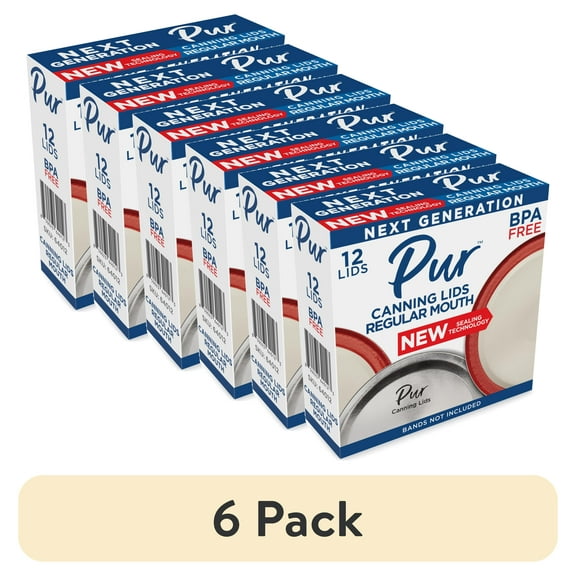 (6 pack) Regular Mouth Canning Lid - Compatible with all leading brands - Pack of 12