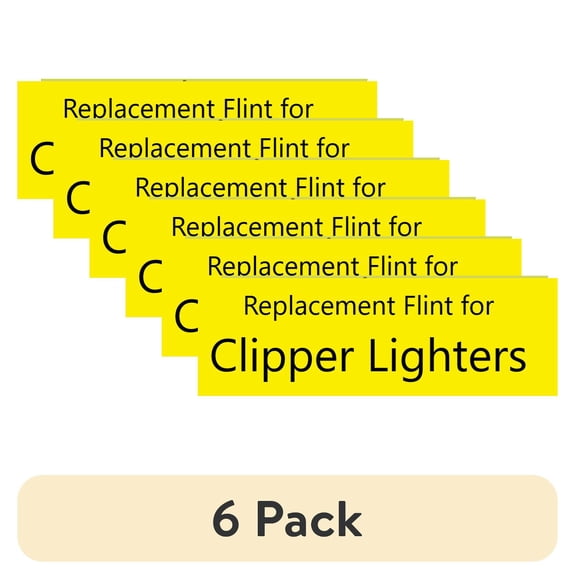(6 pack) Replacement Clipper Lighter Flints, lint Barrel Replacement Wheel from Flintsupplystore