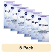 6 pack Replens Long-Lasting Vaginal Moisturizer, Relieves Vaginal Dryness, 8 Pre-Filled Applicators