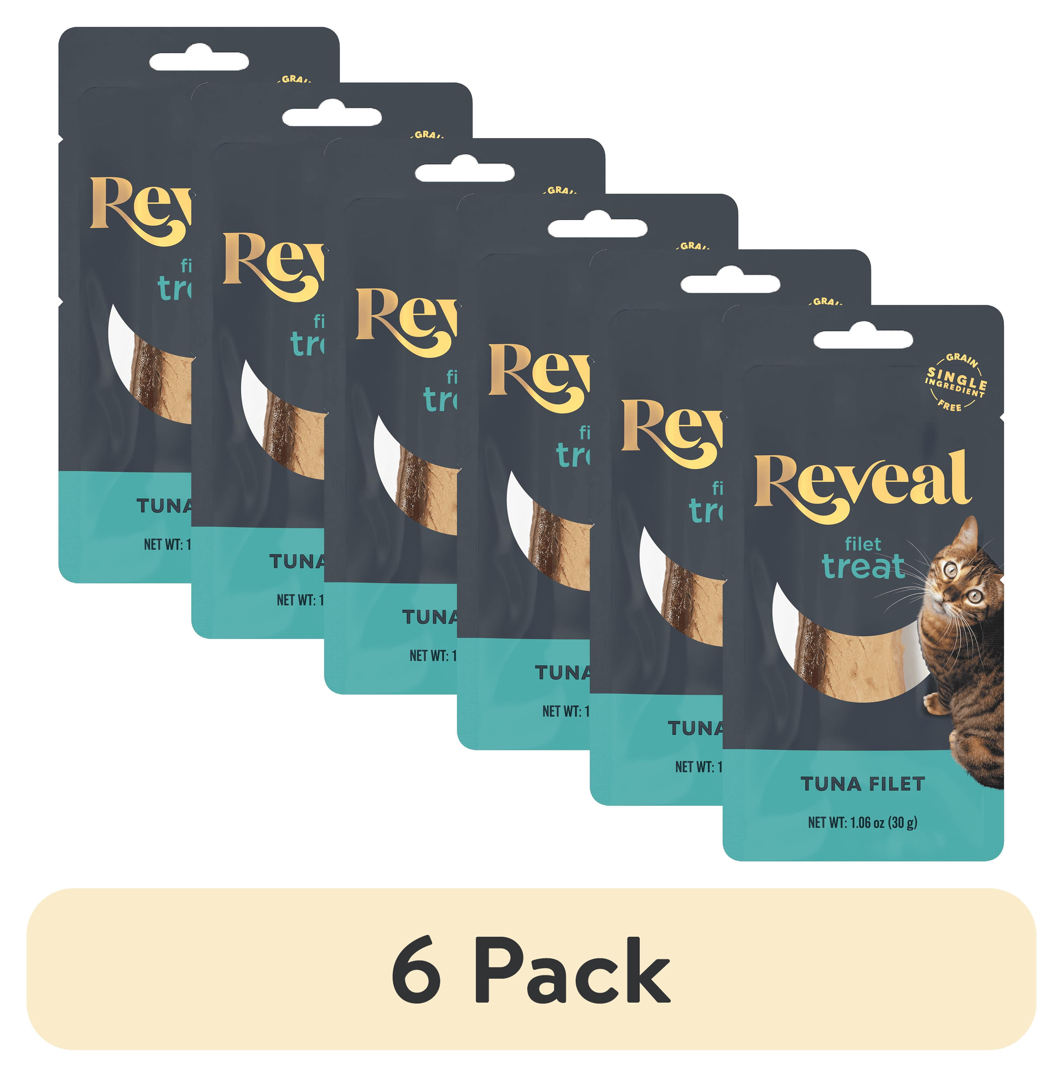 (6 pack) Reveal Pet Food Natural Cat Treats Whole Tuna Loin 1.06oz