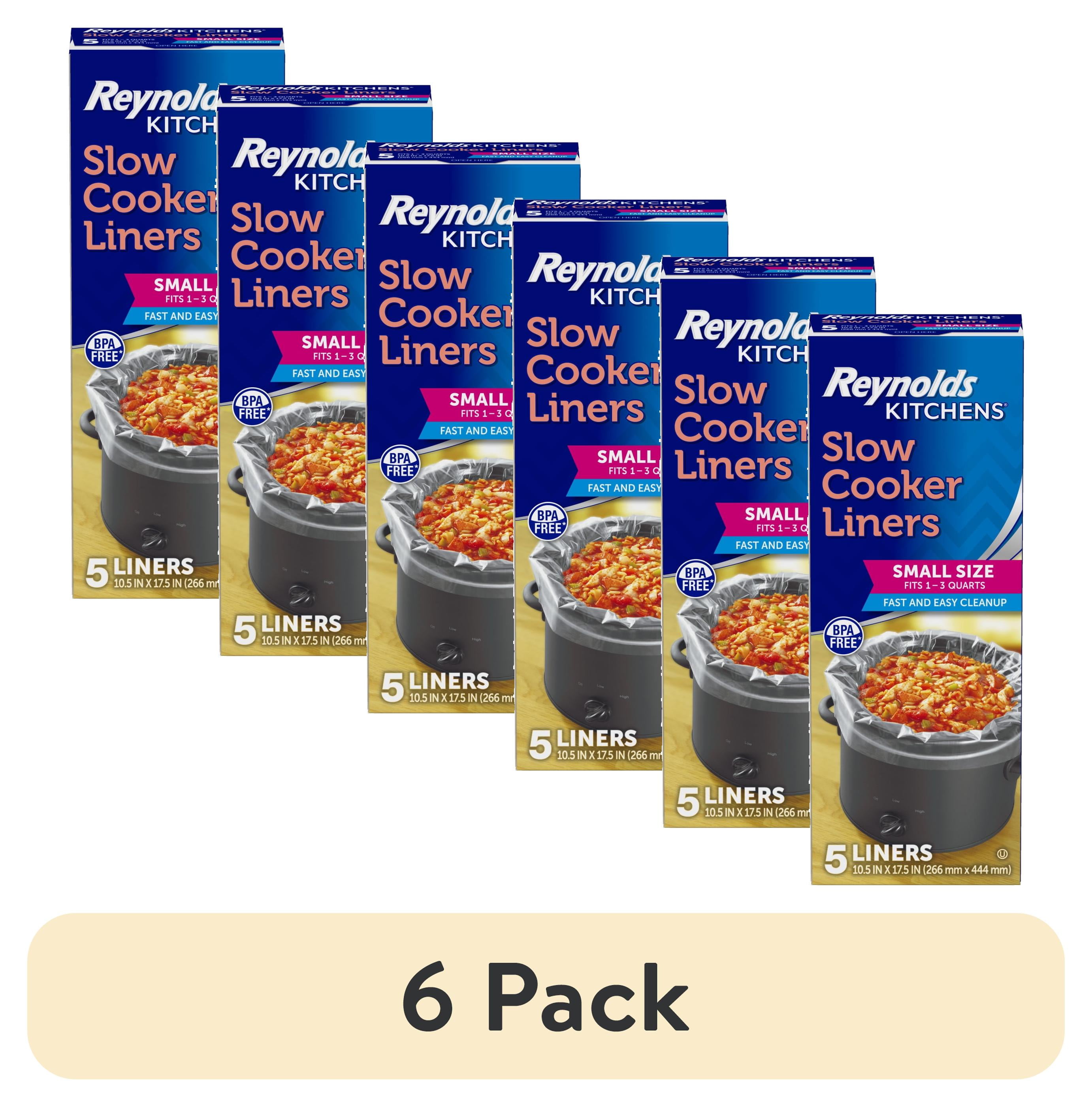 5 pack) Reynolds Kitchens Slow Cooker Liners, Small (1-3 quart), 5