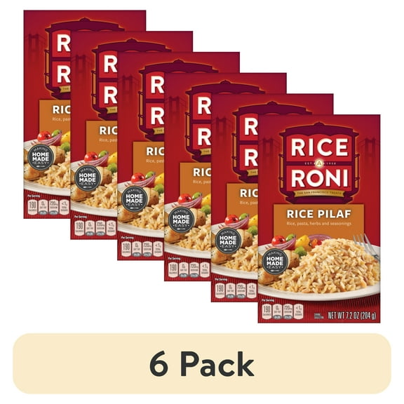 (6 pack) Rice a Roni Rice Pasta Rice Pilaf, 7.2 oz