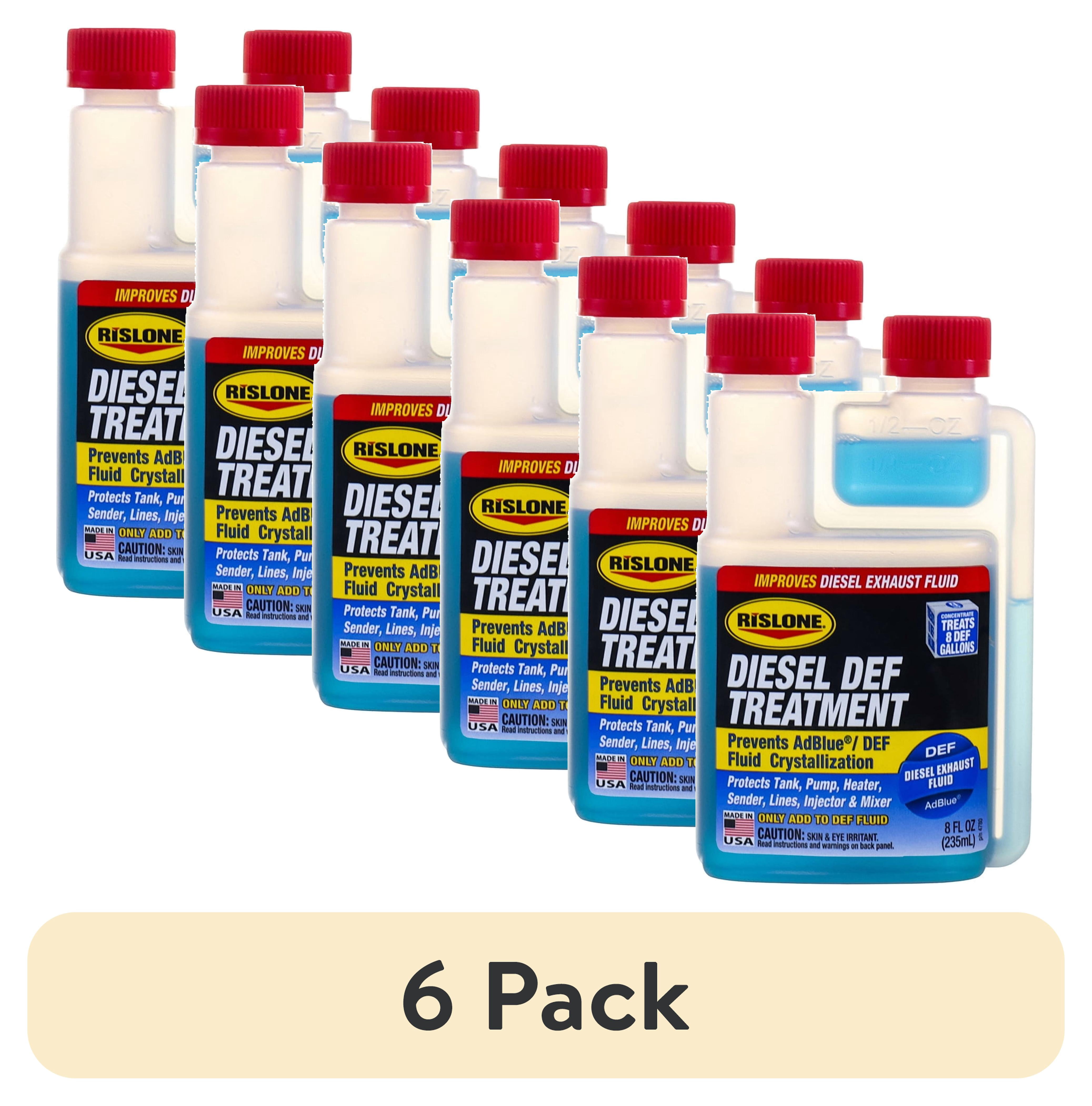 (6 pack) Rislone DEF Treatment for Diesel Vehicles, 8 fl oz Bottle
