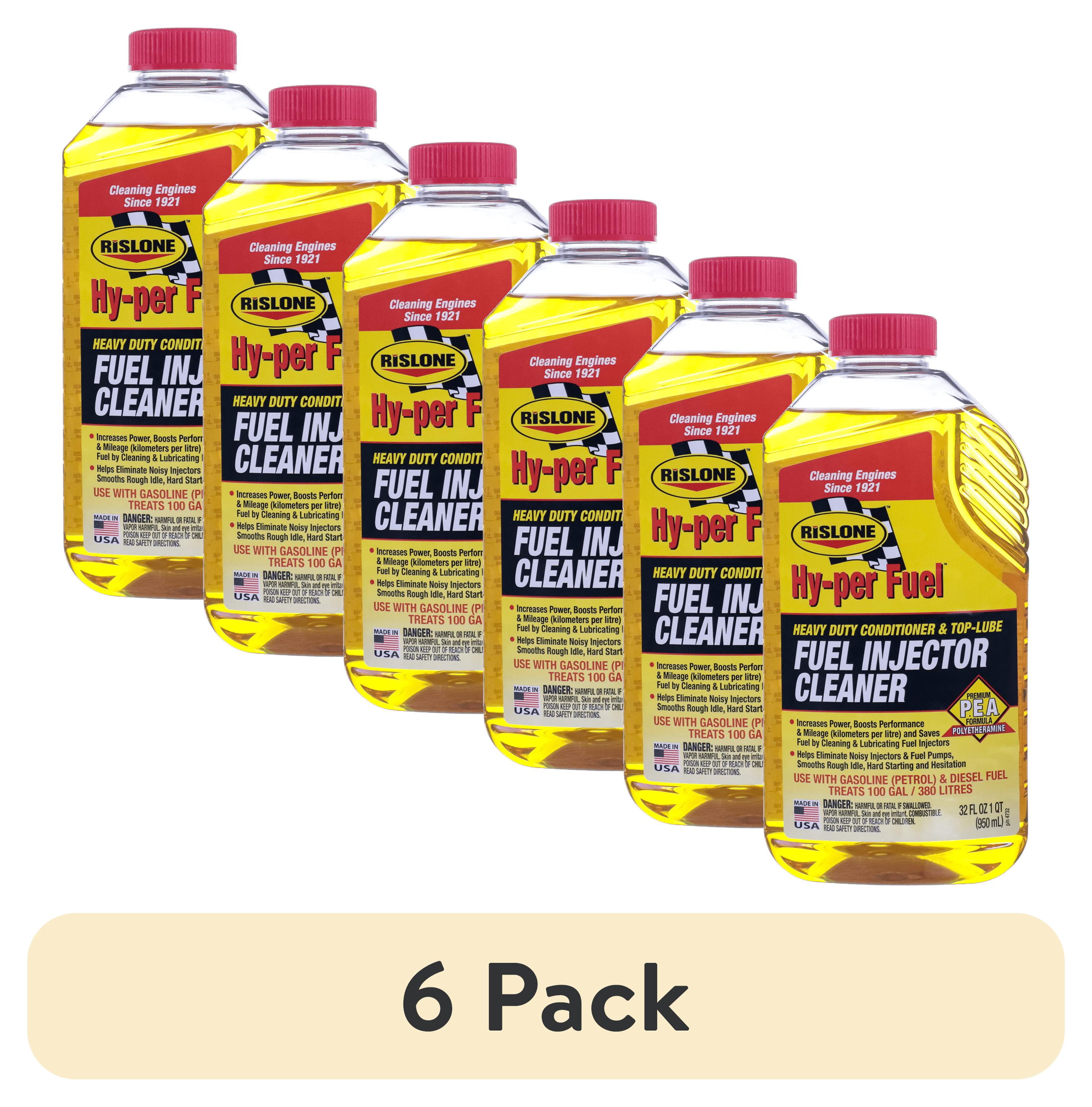 (6 pack) Rislone Hy-per Fuel Injector Cleaner Heavy Duty, Automotive Additive, 32 oz