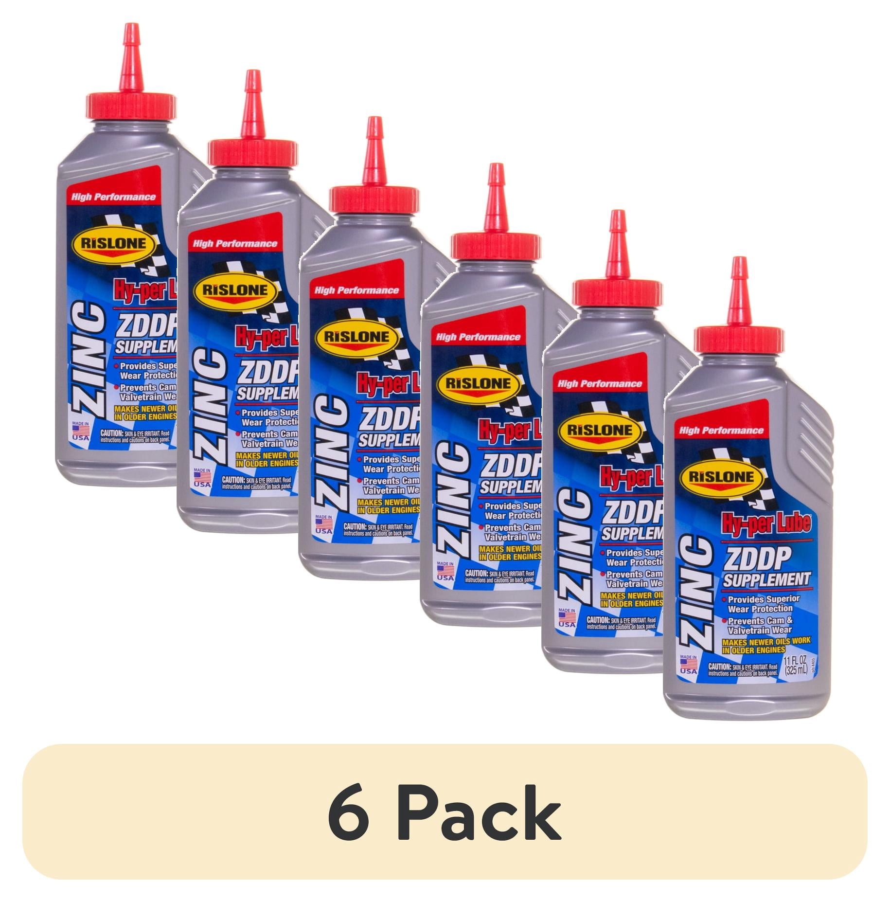 (6 pack) Rislone Hy-per Lube Zinc ZDDP Supplement, Automotive Additives, 11 oz