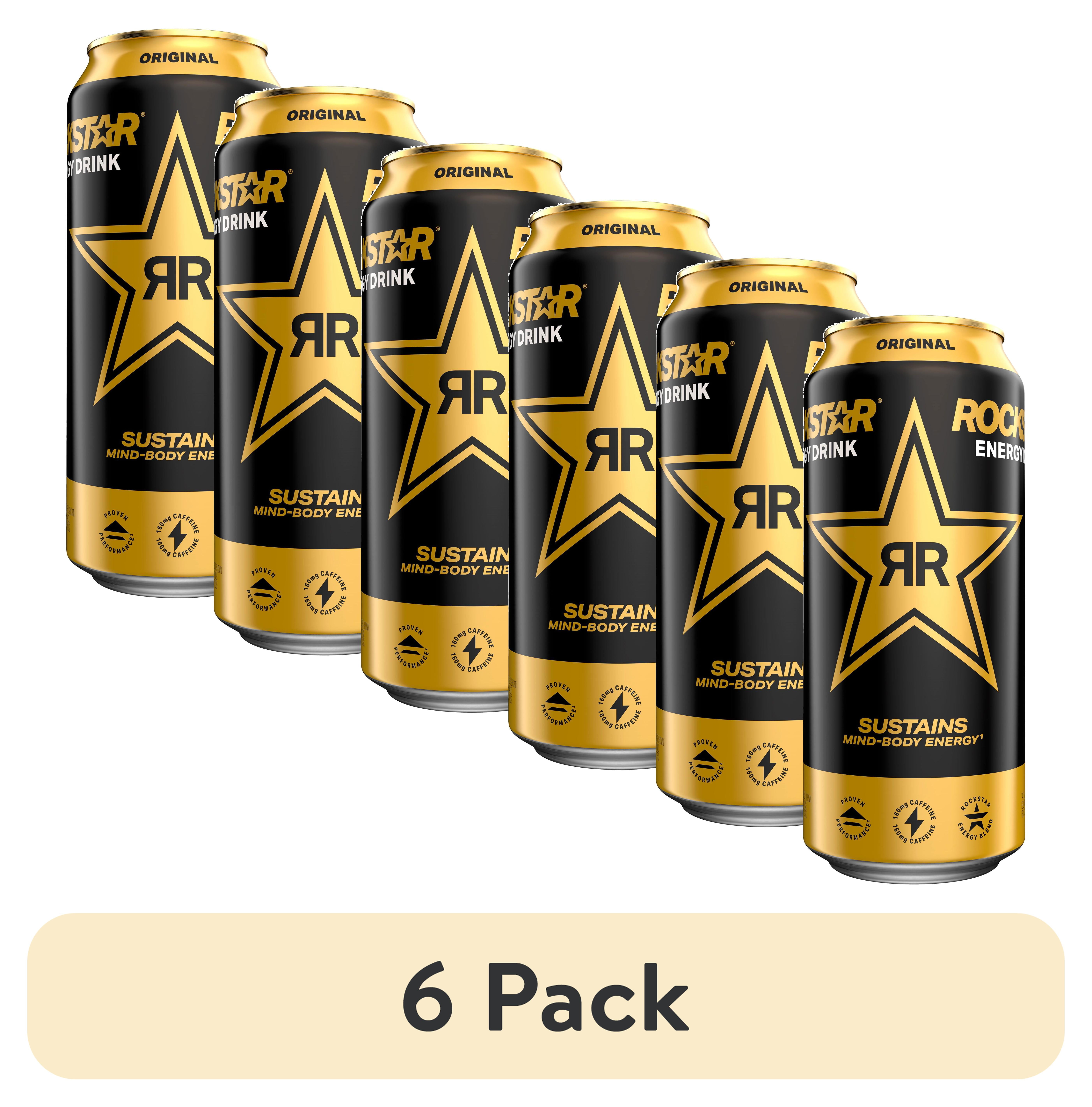 6 pack) Rockstar Energy Drink Original Flavor, 16 fl oz, 1 Count