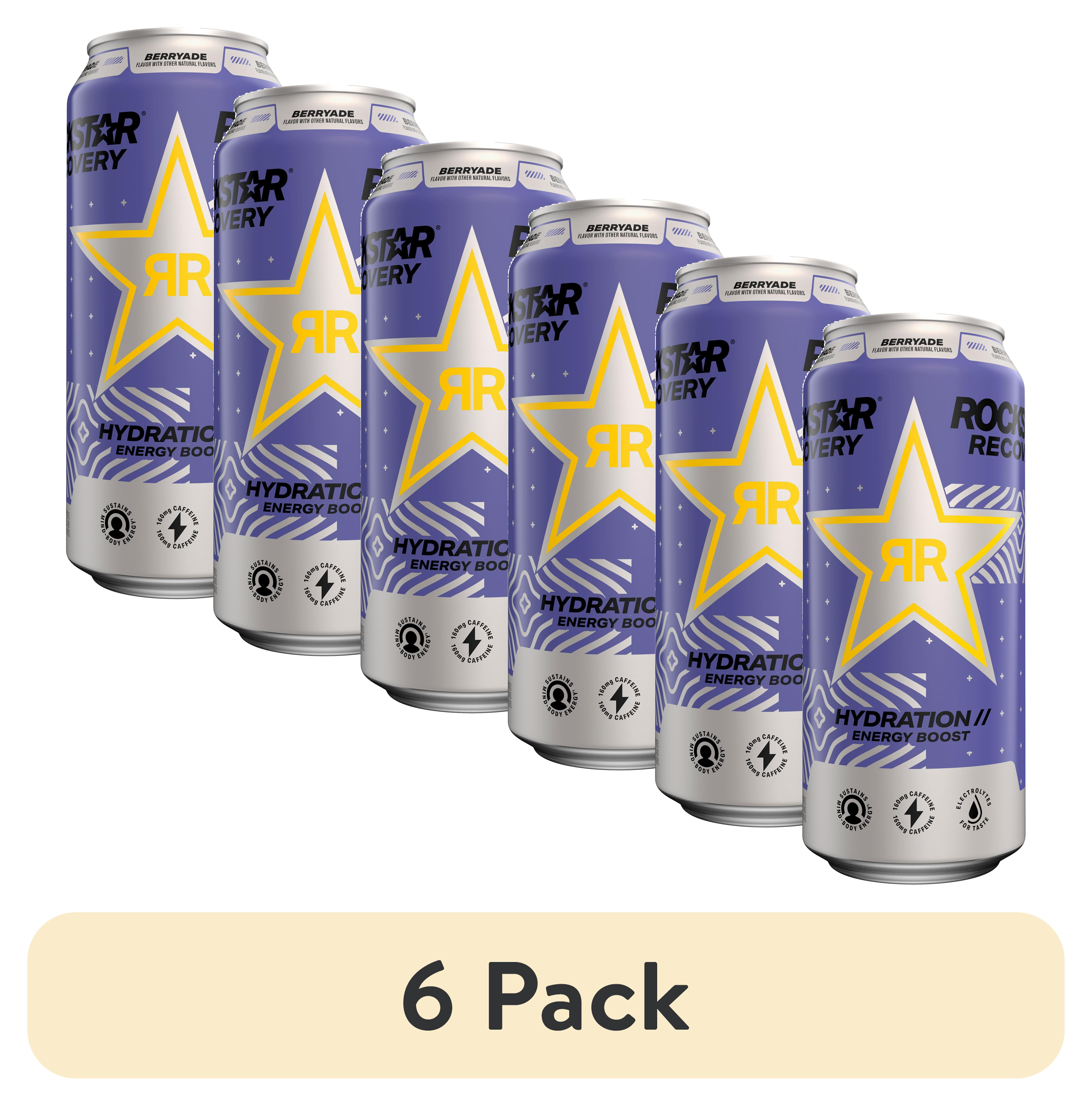 (6 pack) Rockstar Recovery Berryade Energy Drink with Electrolytes, 16 fl oz Can