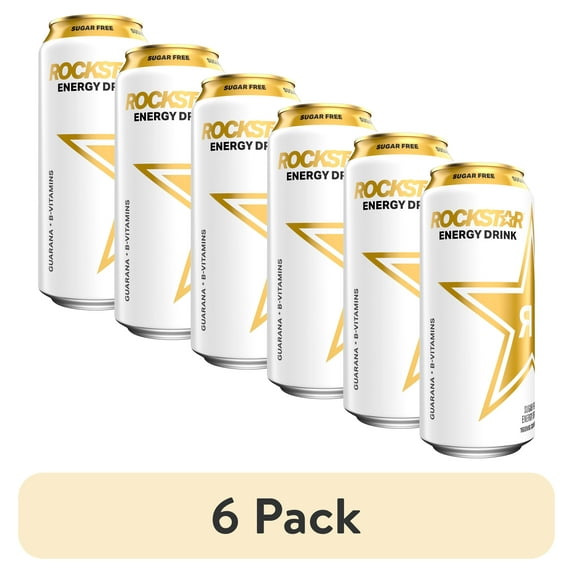 (6 pack) Rockstar Sugar Free Energy Drink, 16 oz Can