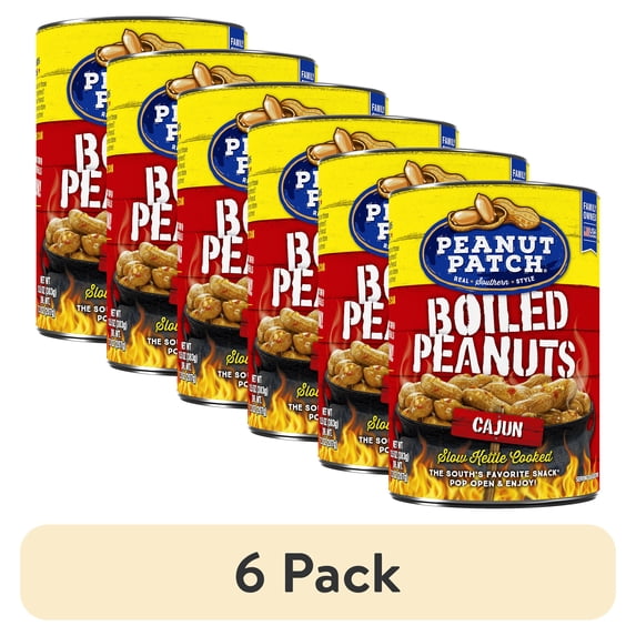 (6 pack) Roddenbery's Peanut Patch Cajun Style Boiled Peanuts, 13.5 Oz.
