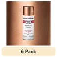 thumbnail image 1 of (6 pack) Rose Gold, Rust-Oleum Stops Rust Bright Coat Metallic Spray Paint-344733, 11 oz, 1 of 6