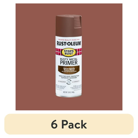 (6 pack) Rust-Oleum® Stops Rust® Rusty Metal Primer 12 oz. Aerosol Can