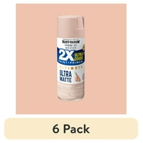 (6 pack) Rustic Pink, Rust-Oleum American Accents 2X Ultra Cover Ultra Matte Spray Paint-352597, 12 oz