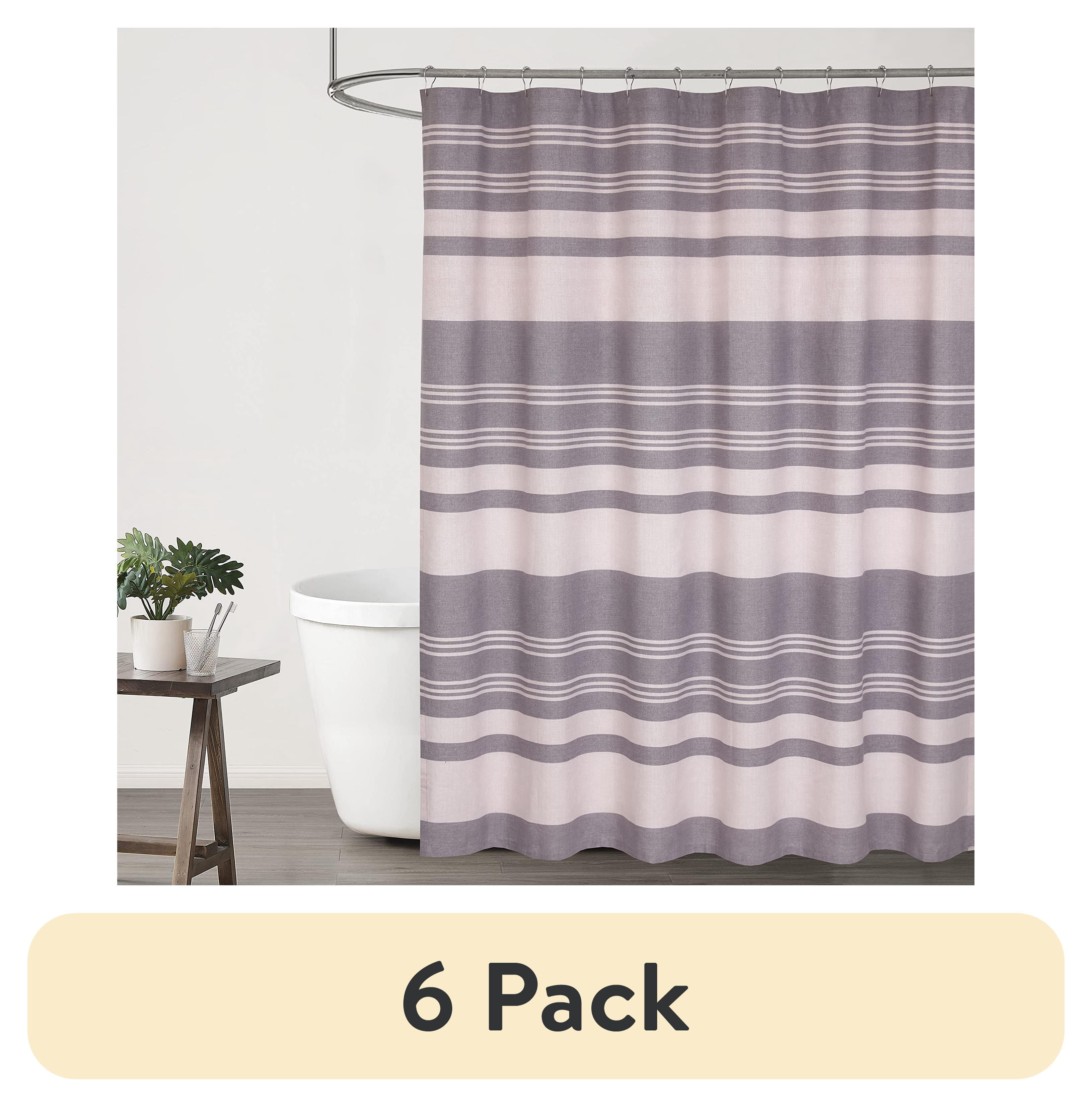 (6 pack) Ruvanti Shower Curtains 72x72 inch Polyester Cotton Blend