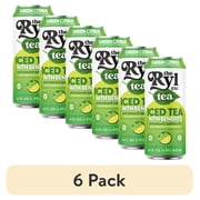 (6 pack) Ryl Iced Green Tea Citrus, Zero Sugar Antioxidant Green Tea, 16 fl oz Ready-to-Drink Can, No Artificial Sweeteners