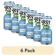 (6 pack) Ryl Iced Tea Morgan Wallen Sweet Tea, Zero Sugar Black Tea, Antioxidant Superblend, 16 fl oz Ready-to-Drink Can