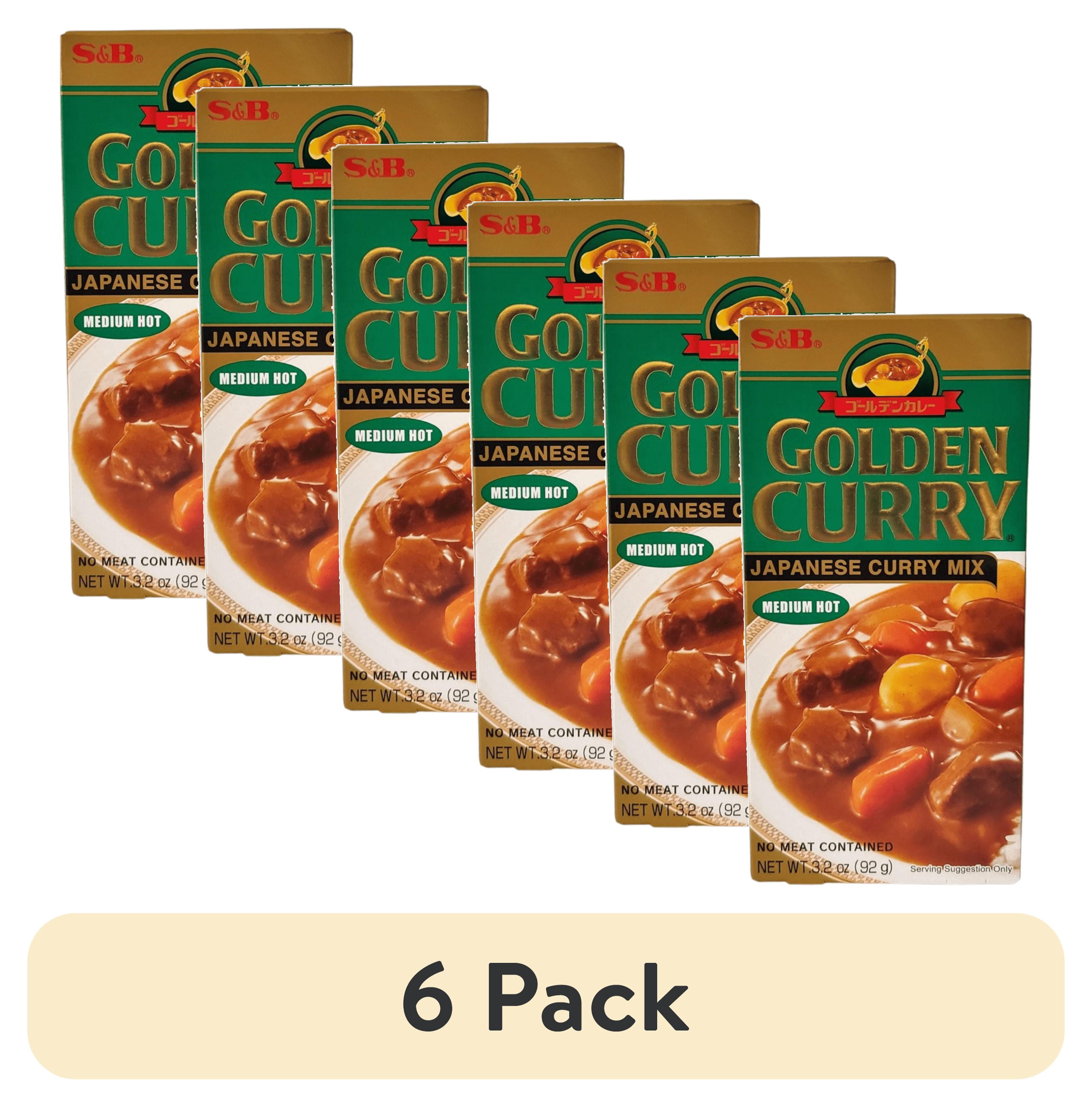 6 pack) S&B Golden Curry Sauce Mix, Medium Hot, 3.2 Oz - Walmart.com