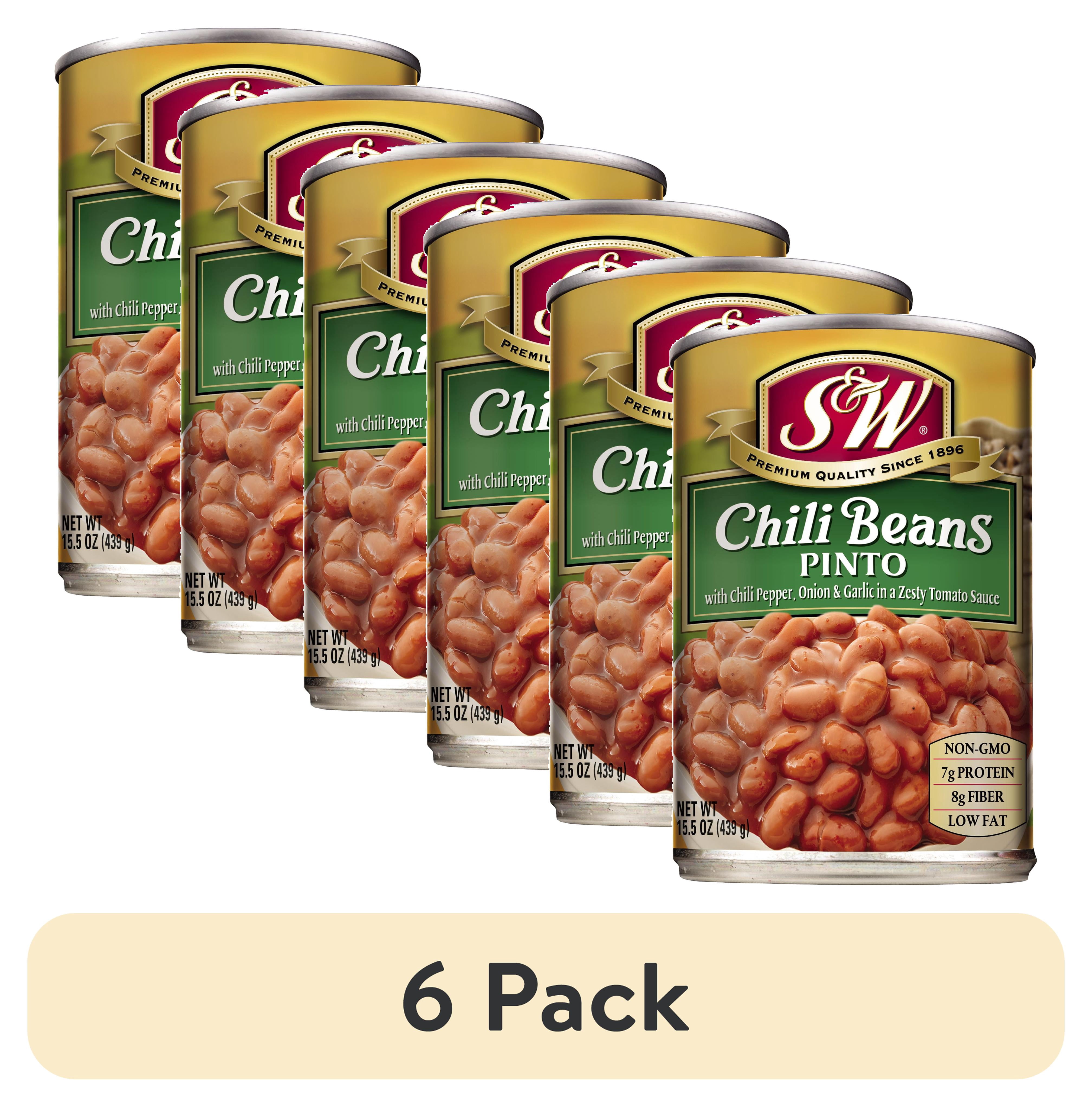 (6 pack) S&W Pinto Chili Beans 15.5 oz. Can