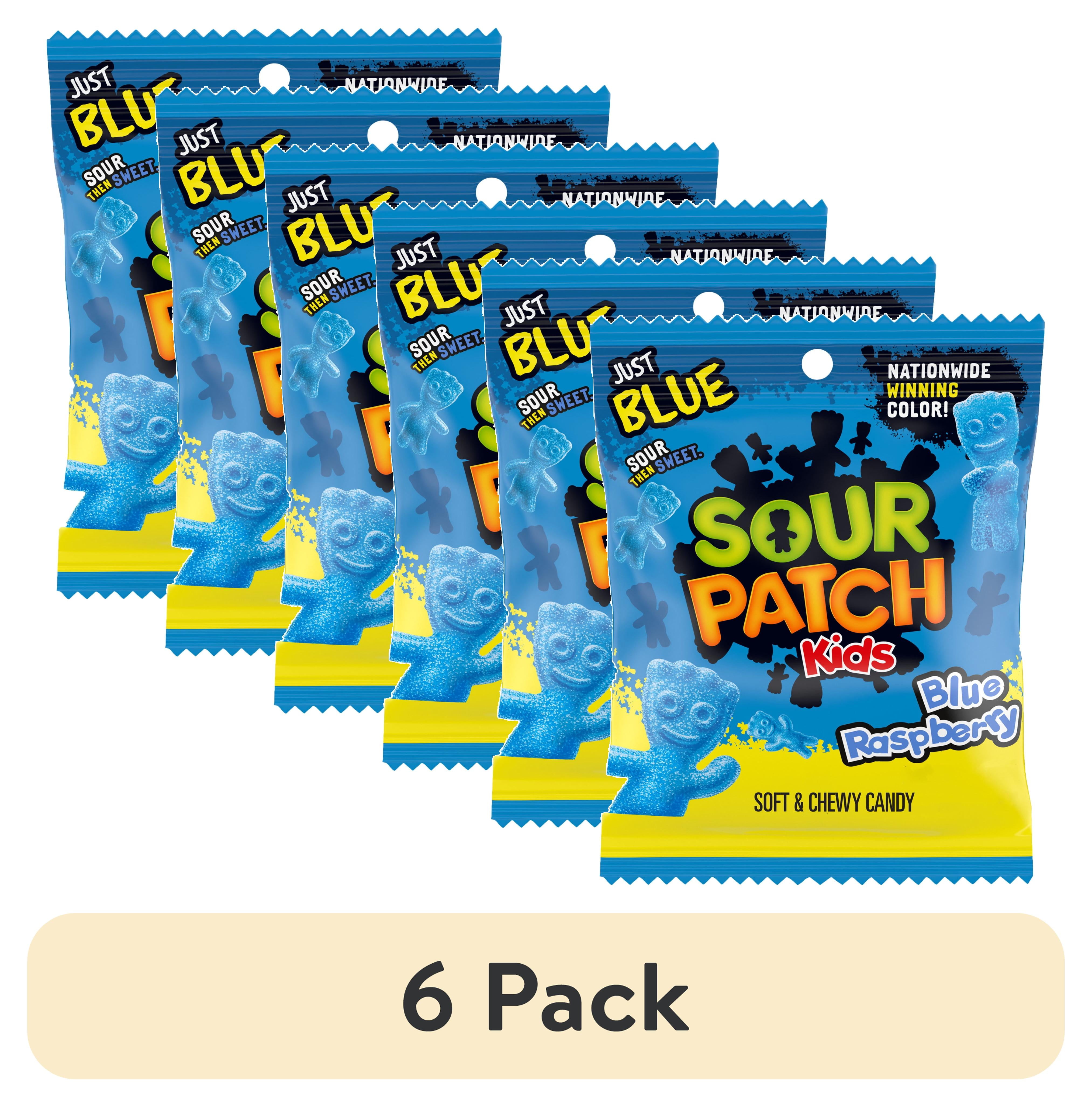 (6 pack) SOUR PATCH KIDS Blue Raspberry Soft & Chewy Gummy Candy, 3.6 oz