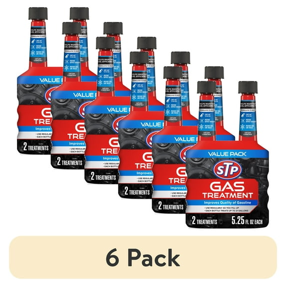 (6 pack) STP Gas Treatment For Any Gasoline Engine - 5.25 fl oz (2 Count)