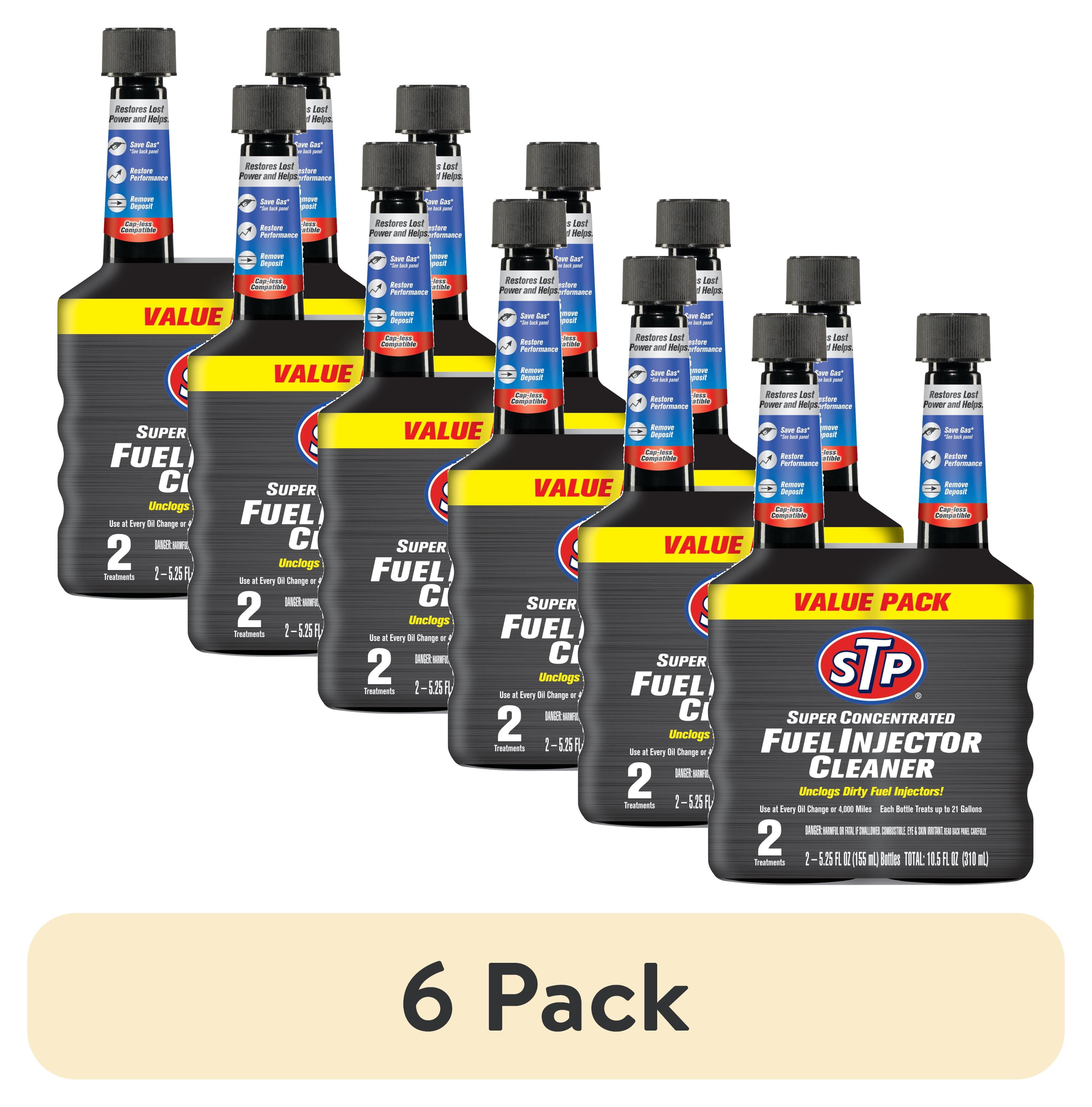 (6 pack) STP Super Concentrated Fuel Injector Cleaner 5.25 fl oz 2 Count