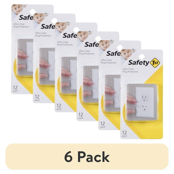 (6 pack) Safety 1st Ultra Clear Plug Protectors (12pk), Clear