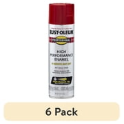 6 pack Safety Red, Rust-Oleum Professional High Performance Enamel Gloss Spray Paint-7564838, 15 oz