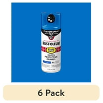 (6 pack) Sail Blue, Rust-Oleum Stops Rust Custom Sprays 5 in 1 Gloss Spray Paint-376896, 12 oz