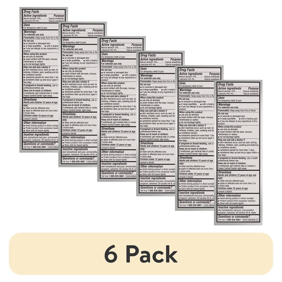 (6 pack) Salonpas Lidocaine Pain Relieving Roll-On, 4% Lidocaine, 3 OZ