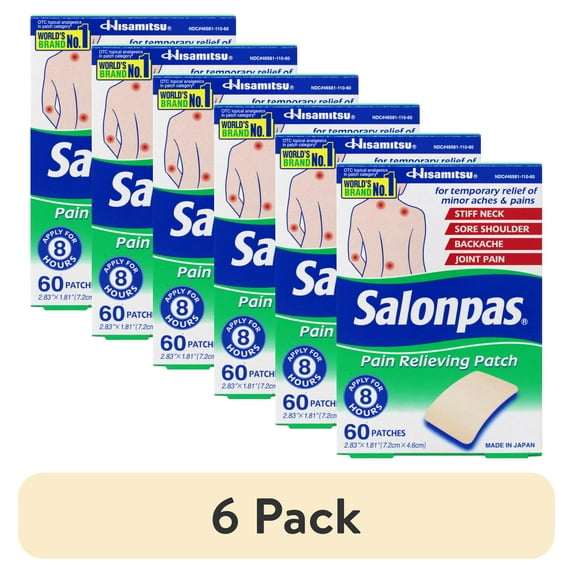 (6 pack) Salonpas Pain Relief Patches 60 ea