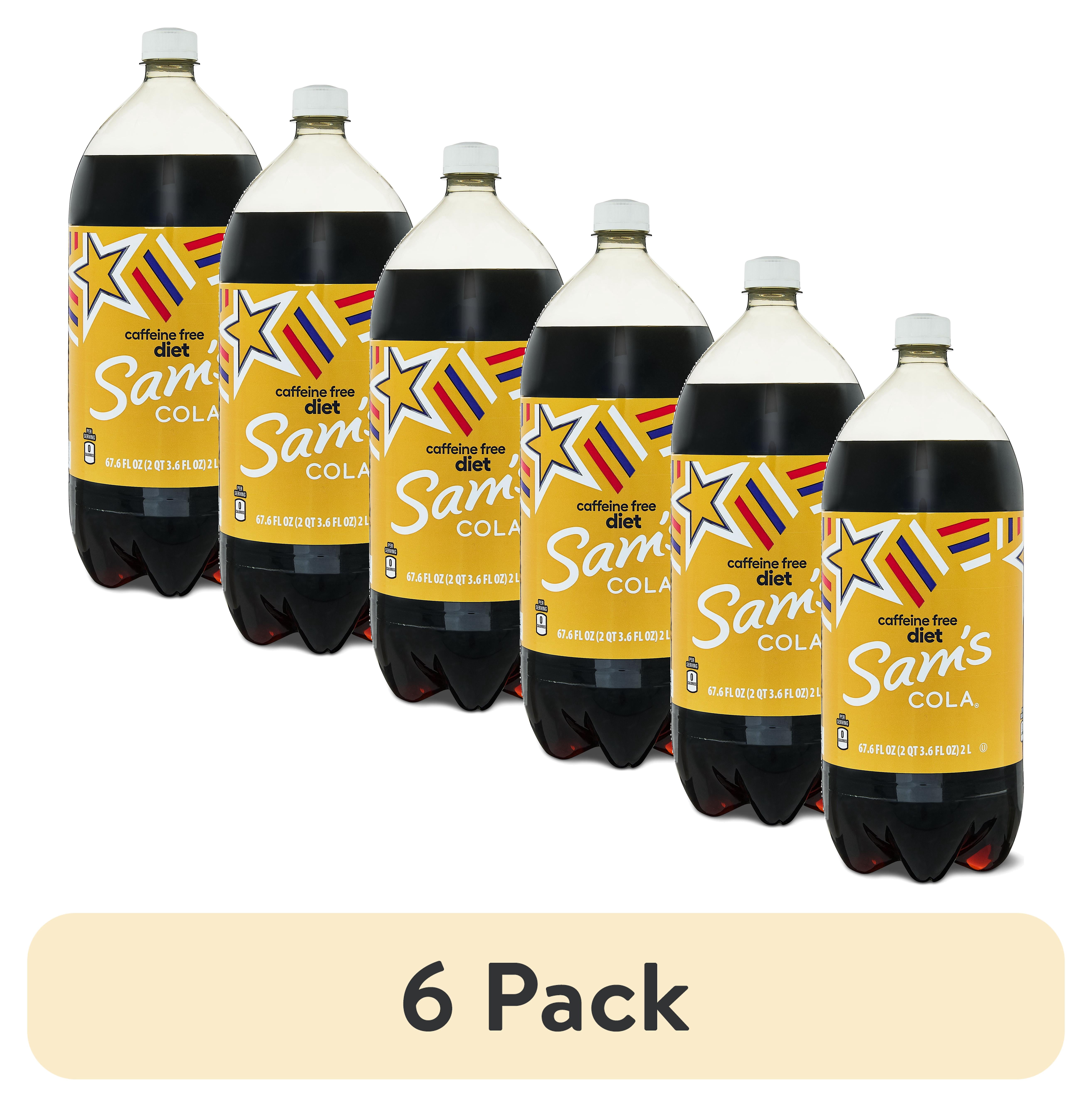(6 pack) Sam's Cola Diet Caffeine-Free Soda, 2 Liter Bottle