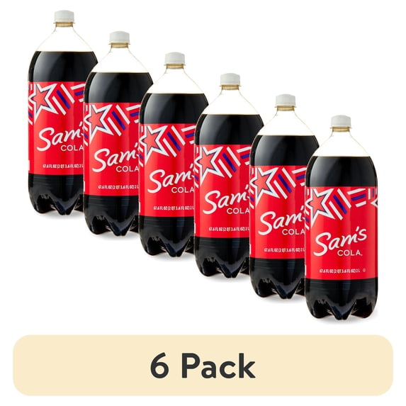 (6 pack) Sam's Cola Soda, 2 Liter Bottle