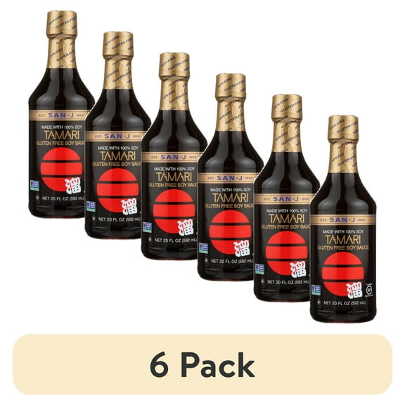 (6 pack) San J Tamari Soy Sauce, 20 Fl Oz
